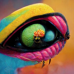 Prinz Rupi A wasp with neon ball eyes sits on a piece of cake h 72a49cd9 f846 4d06 b9f8 60f28027aff2