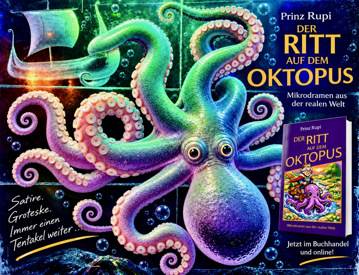 Werbeplakat »Der Ritt auf dem Oktopus«